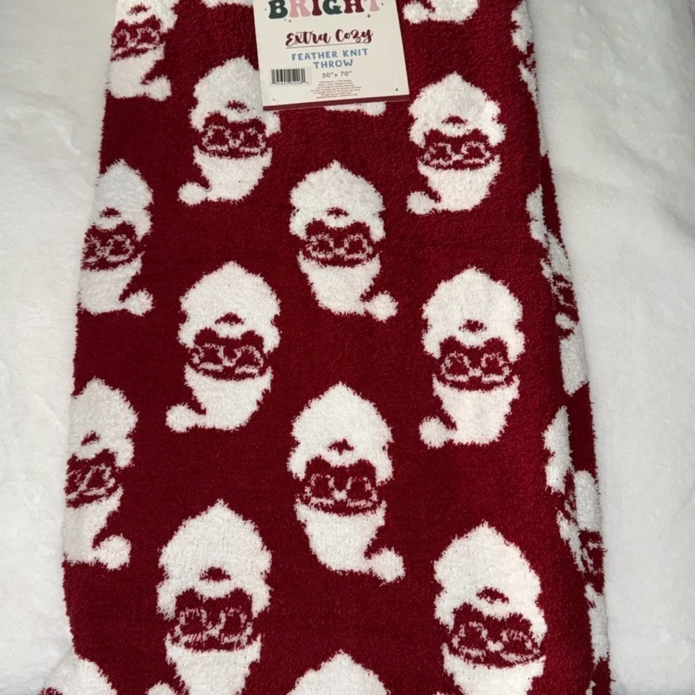 Merry and bright Santa with sunglasses Blanket
